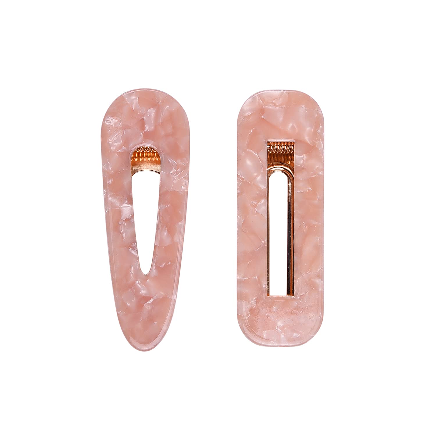 Aaishwarya Resin Hair Clips Set - 2 Pack Acrylic Alligator Clips & Hair Barrettes with Metal Base for Women & Girls - Perfect for Parties, Weddings & Everyday Styling