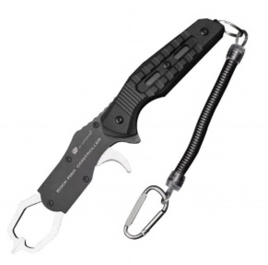 HX Outdoors Aluminum Alloy Fish Lip Gripper - Heavy Duty Fishing Holder & Grabber Tool for Bass, Trout, Catfish - Perfect Fishing Gear Gift for Men - Ideal for Catch & Release, Boat Fishing, and Shore Angling