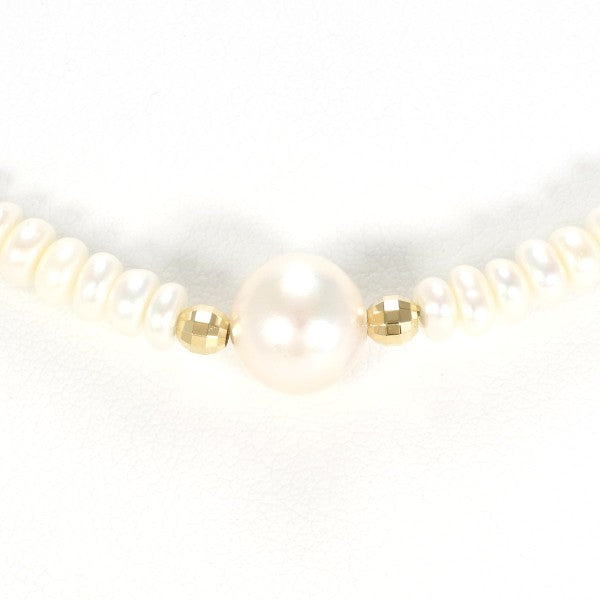 18K Yellow Gold Pearl Necklace for Women - Elegant Bridal Jewelry, Wedding Gift & Anniversary Present - Perfect for Formal Events, Date Nights & Special Occasions