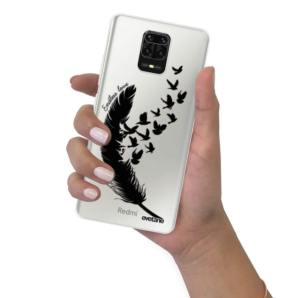 Xiaomi Redmi Note 9S/9 Pro/9 Pro Max Case - Slim Transparent Protective Cover with 360° Full-Back Protection | Feather Design | Shockproof & Scratch Resistant | Perfect for Everyday Use, Travel & Outdoor Activities