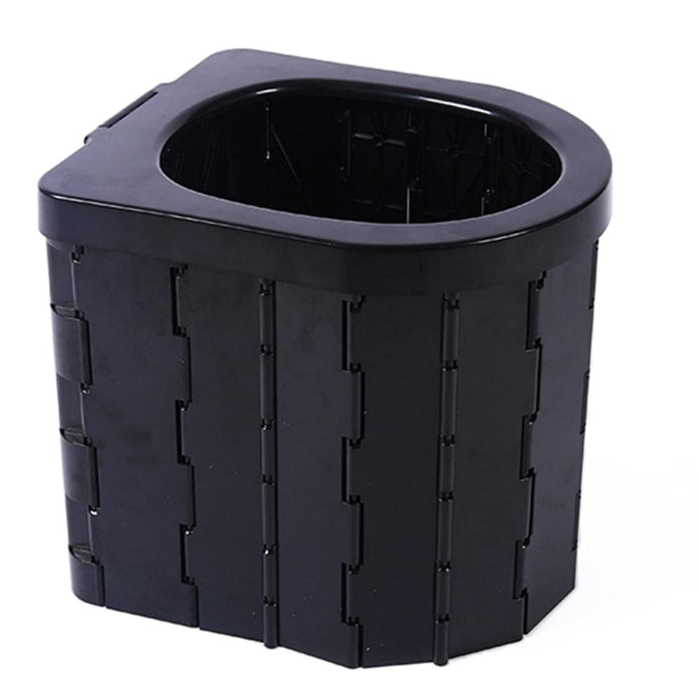 Portable Folding Toilet for Camping, Travel & Hiking - Lightweight Plastic Commode with Bucket for Outdoor, Boat, Beach & Long Trips - Perfect Emergency Toilet Solution for RV, Road Trips & Adventures