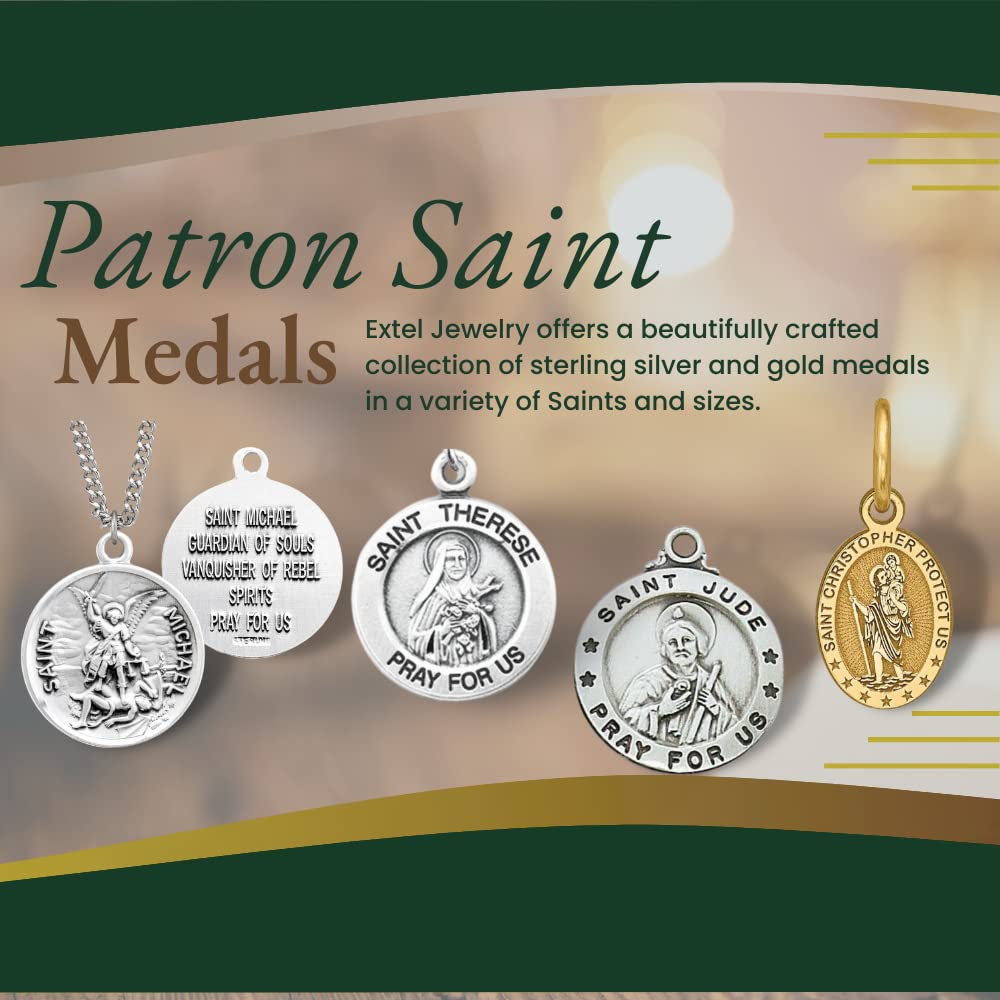 St. John the Evangelist Sterling Silver Medal Necklace - Religious Jewelry for Men & Women - Perfect for Baptism, Confirmation & Daily Wear
