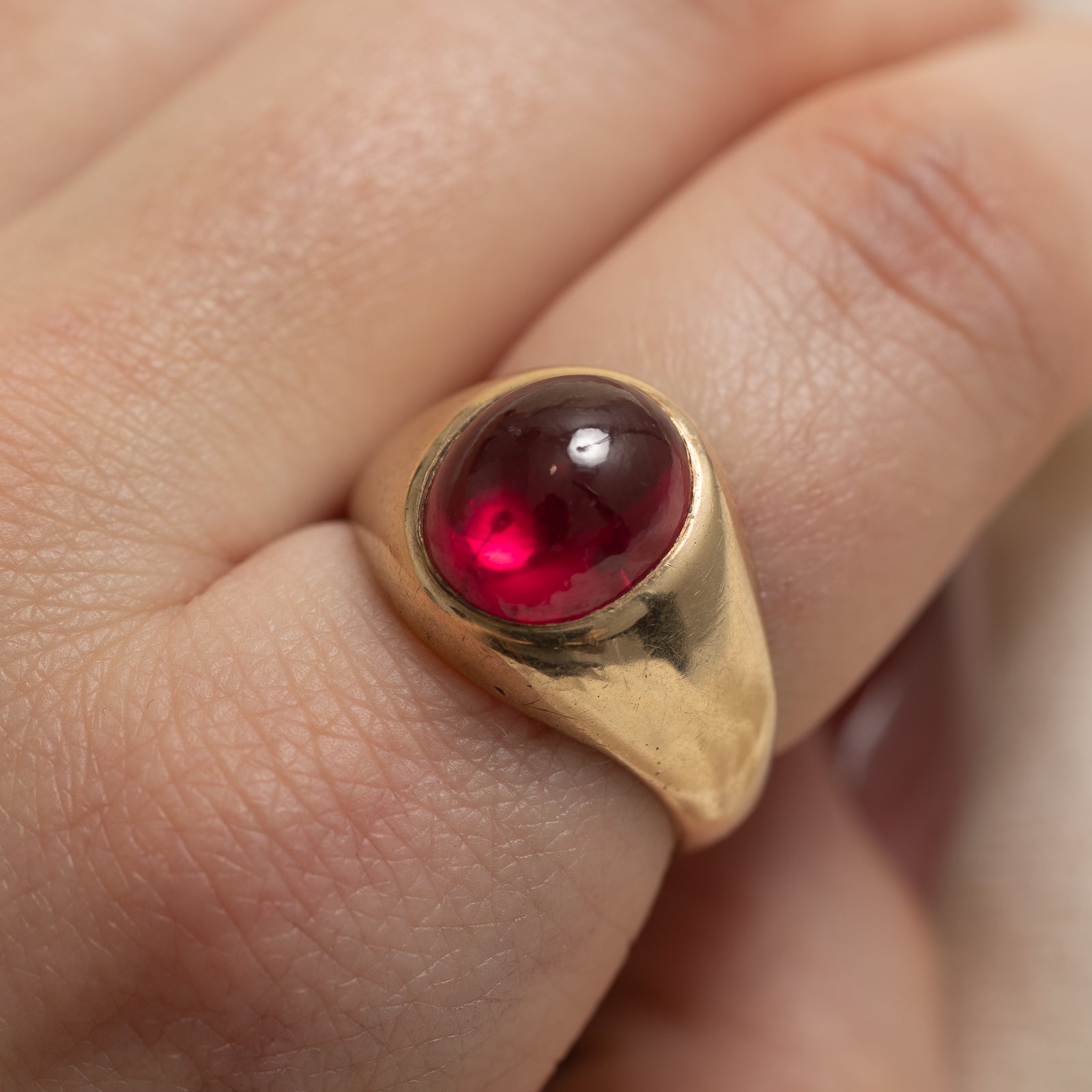 7.50ct Solitaire Synthetic Ruby Ring for Women - Size 8 | Elegant Engagement, Anniversary & Gift Jewelry for Special Occasions