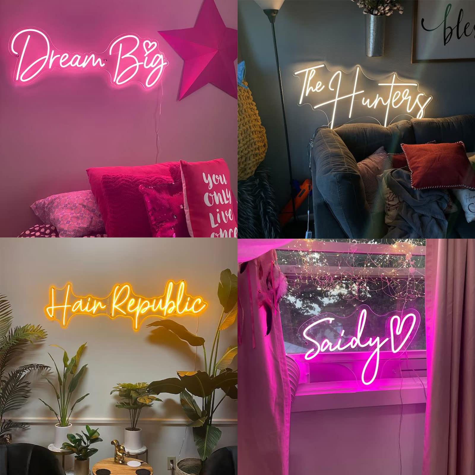 Custom LED Neon Signs for Wall Decor - Personalized Neon Name Signs for Bedroom, Wedding, Birthday Party & Home Decor | Perfect for Gifts, Bars, Cafes & Events