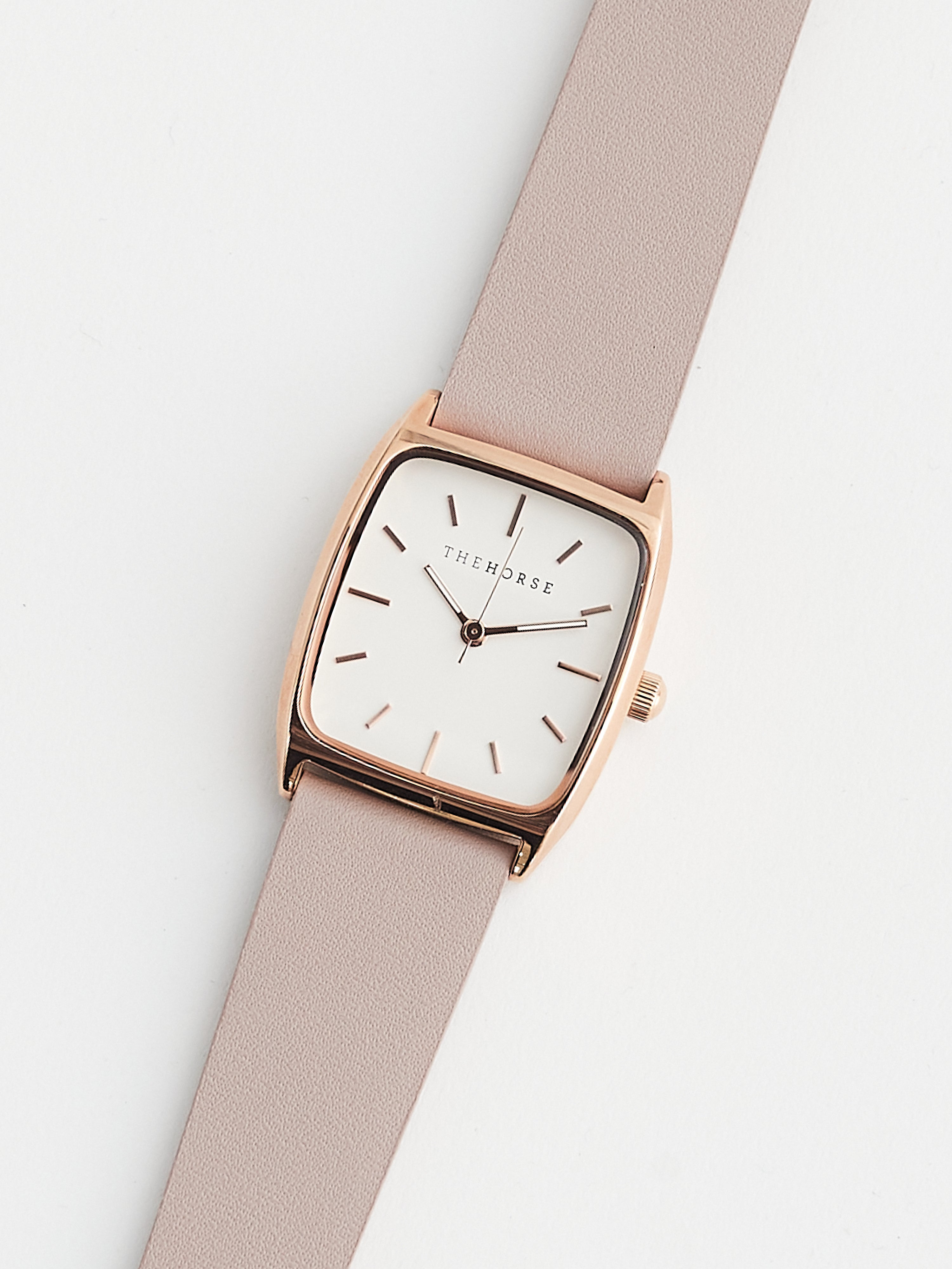 Elegant Rose Gold Dress Watch with White Dial & Blush Leather Strap - Perfect for Weddings, Business Meetings & Formal Occasions