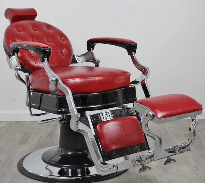 Professional Barber Chair for Salon & Home Use - Heavy Duty Hydraulic Styling Chair with Adjustable Height & Footrest - Perfect for Barbershops, Salons & Personal Grooming