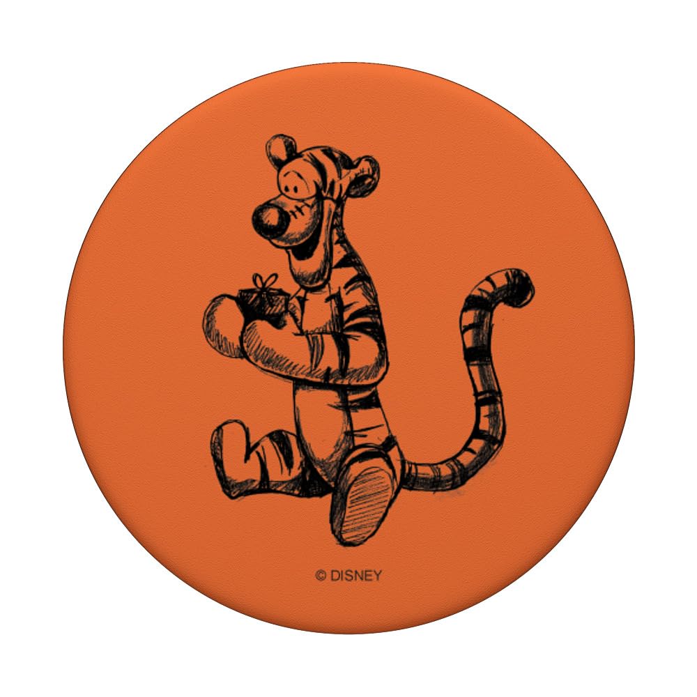 Disney Tiger Sketch PopSocket - Standard PopGrip Phone Grip & Stand for Smartphones - Perfect for Disney Fans, Travel, and Everyday Use