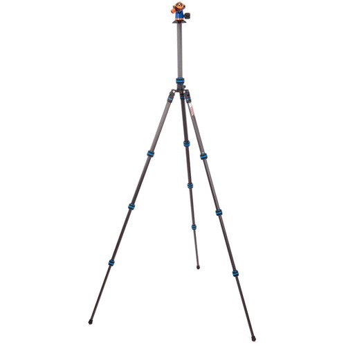 3 Legged Thing Punks Billy 2.0 Carbon Fiber Tripod with AirHed Neo 2.0 Ball Head (Blue) - Professional Camera Tripod for Photography, Videography & Travel - Lightweight & Durable Tripod for DSLR, Mirrorless & Video Cameras