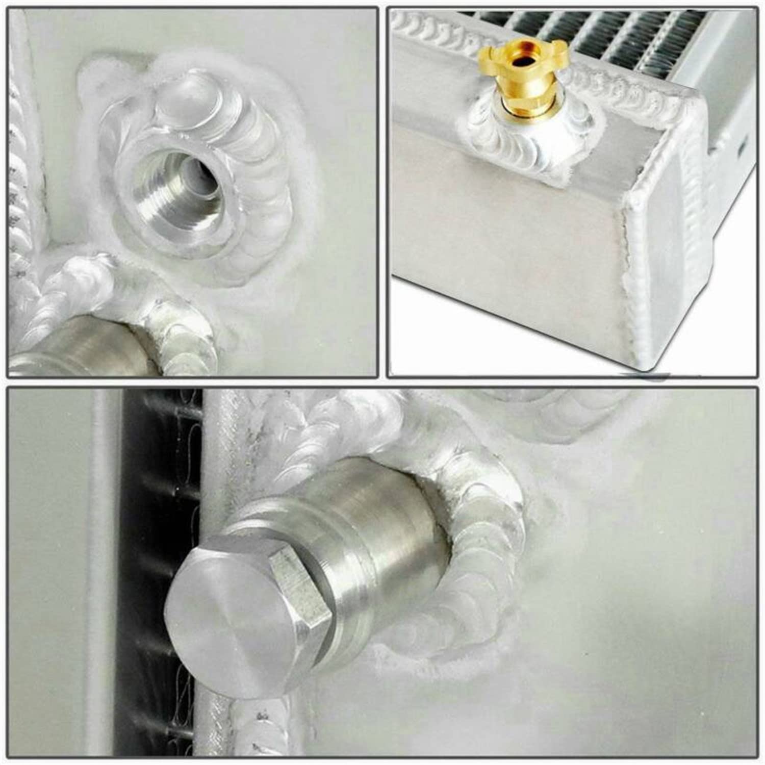 3 Row Aluminum Radiator Shroud Fan with Thermostat - Compatible with Chevy C/K/G/P 10 20 30 Pickup, Blazer, Suburban & GMC (1967-1972) - P15 P25 P35 G15 G25 G35 K25/K2500 K35/K3500 C15/C1500 - Heavy-Duty Cooling for Classic Trucks & Off-Road Adventures