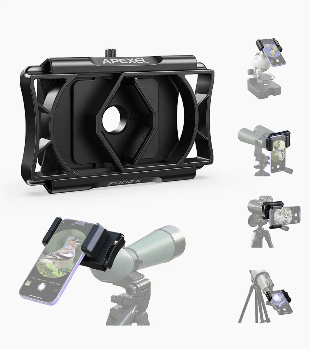 Apexel F002X Smartphone Adapter for DSLR Camera - Universal Phone Mount for Photography & Video Recording - Perfect for Vlogging, Live Streaming & Macro Shots