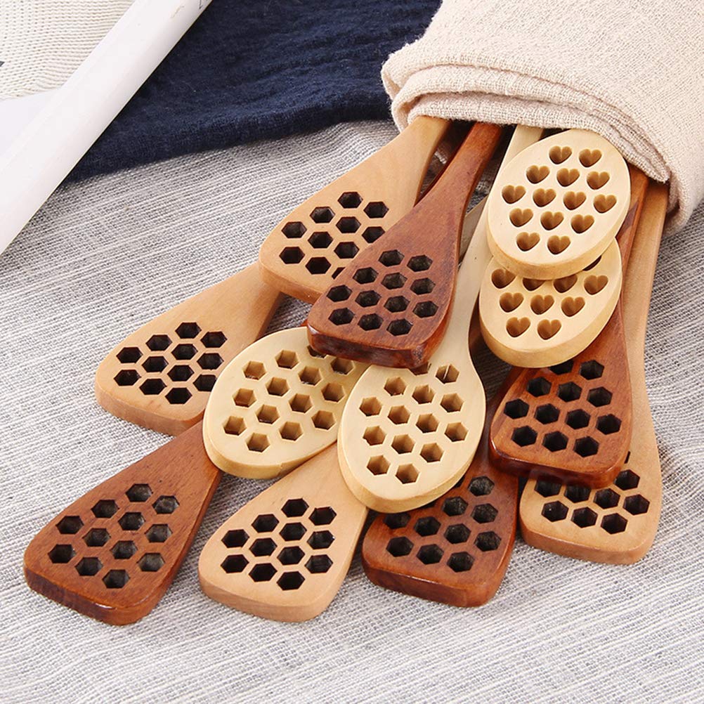 2 Pcs Wooden Coffee Stirring Sticks - Hollow-Out Design for Perfect Mixing of Coffee, Milk & Honey - Ideal for Home, Cafe & Office Use