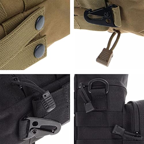 Tactical MOLLE Water Bottle Pouch - Military Grade Hydration Carrier for Hiking, Camping & Outdoor Adventures - Compatible with Waist Belts & Shoulder Straps (Green)