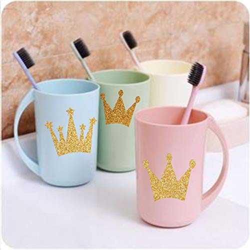 Metallic Vinyl Princess Crown Peel & Stick Wall Decals for Girls' Bedroom & Nursery - Self-Adhesive Wall Stickers for Kids Room Decor, Birthday Party & Princess Theme Decorations