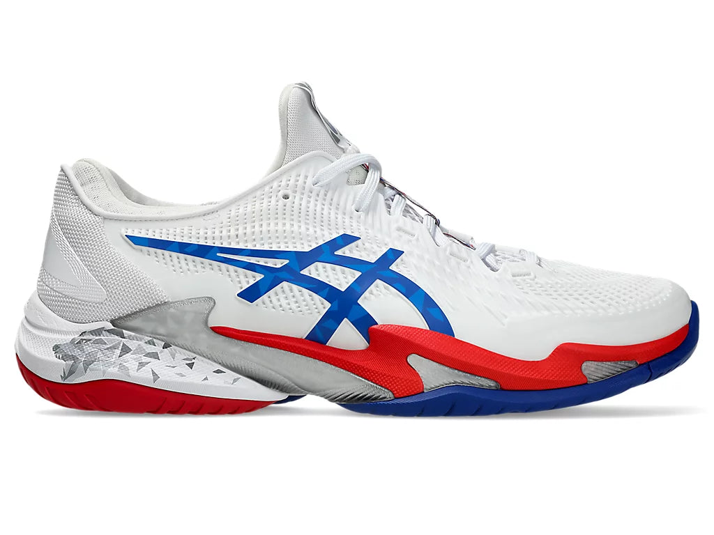 ASICS Men's COURT FF 3 NOVAK Tennis Shoes - White/ASICS Blue | High-Performance Tennis Footwear for Competitive Play & Training