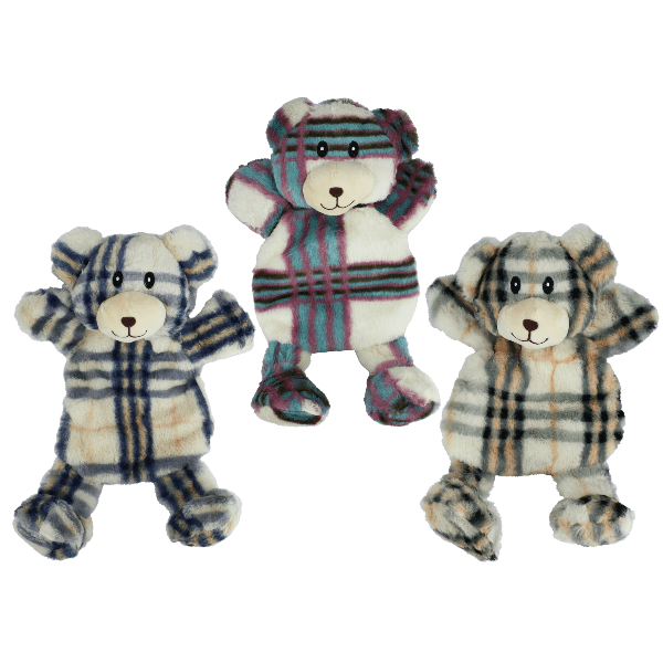 Multipet Berman Bear Plush Dog Toy - Soft & Durable Chew Toy for Small & Medium Dogs - Perfect for Cuddling, Fetch & Training Playtime