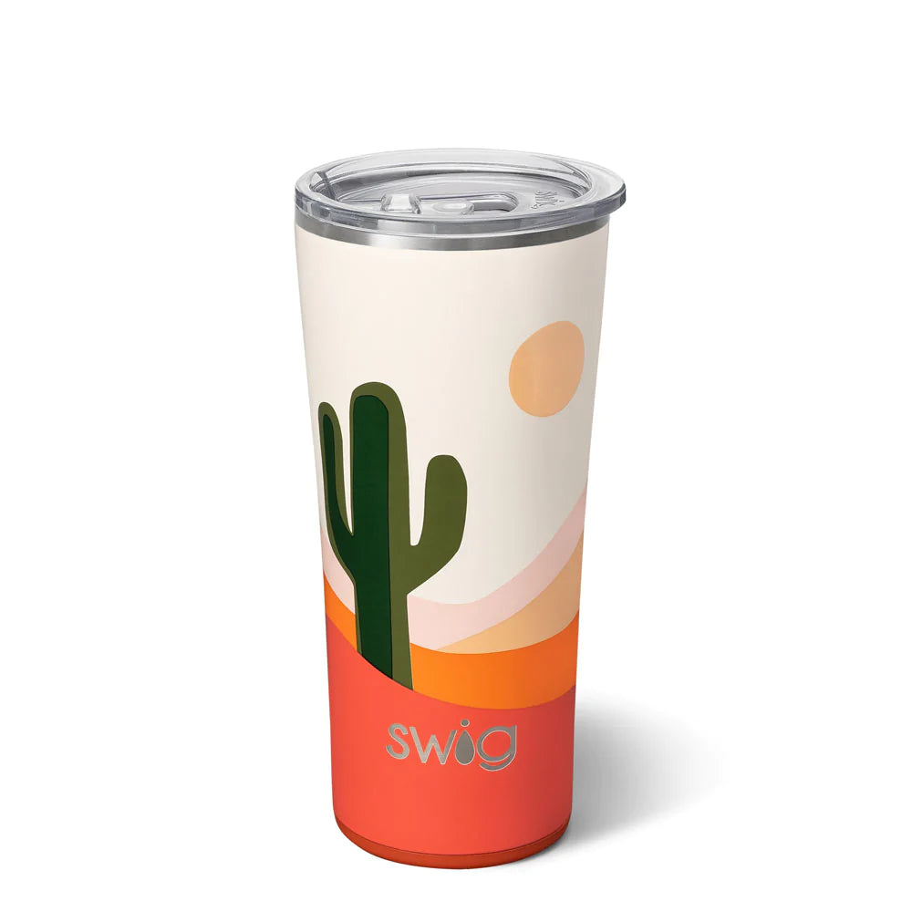 Boho Desert Tumbler 22oz - Insulated Stainless Steel Travel Mug with Lid & Straw - Perfect for Hiking, Camping & Outdoor Adventures
