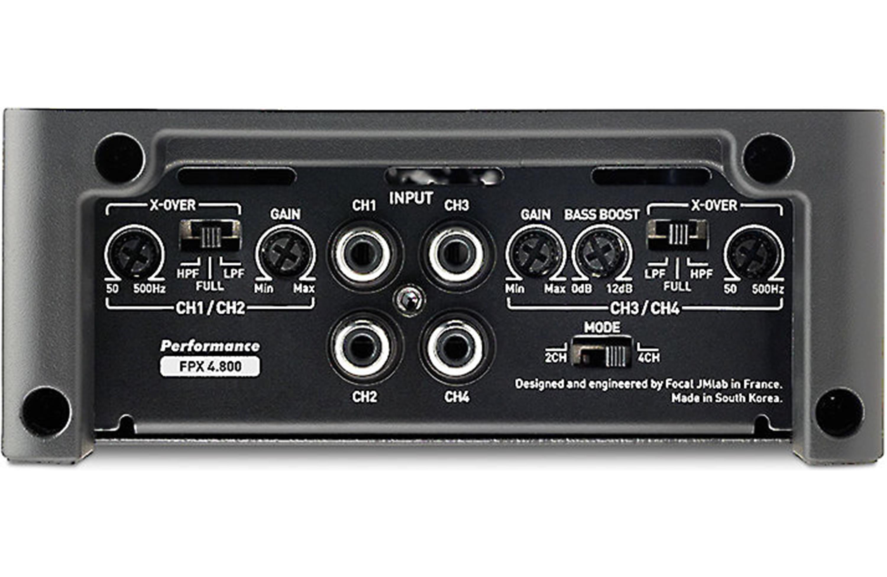 Focal FPX 4.800 4-Channel Class D Car Amplifier - High Performance Audio for Car Stereo Systems | Perfect for Upgrading Vehicle Sound System