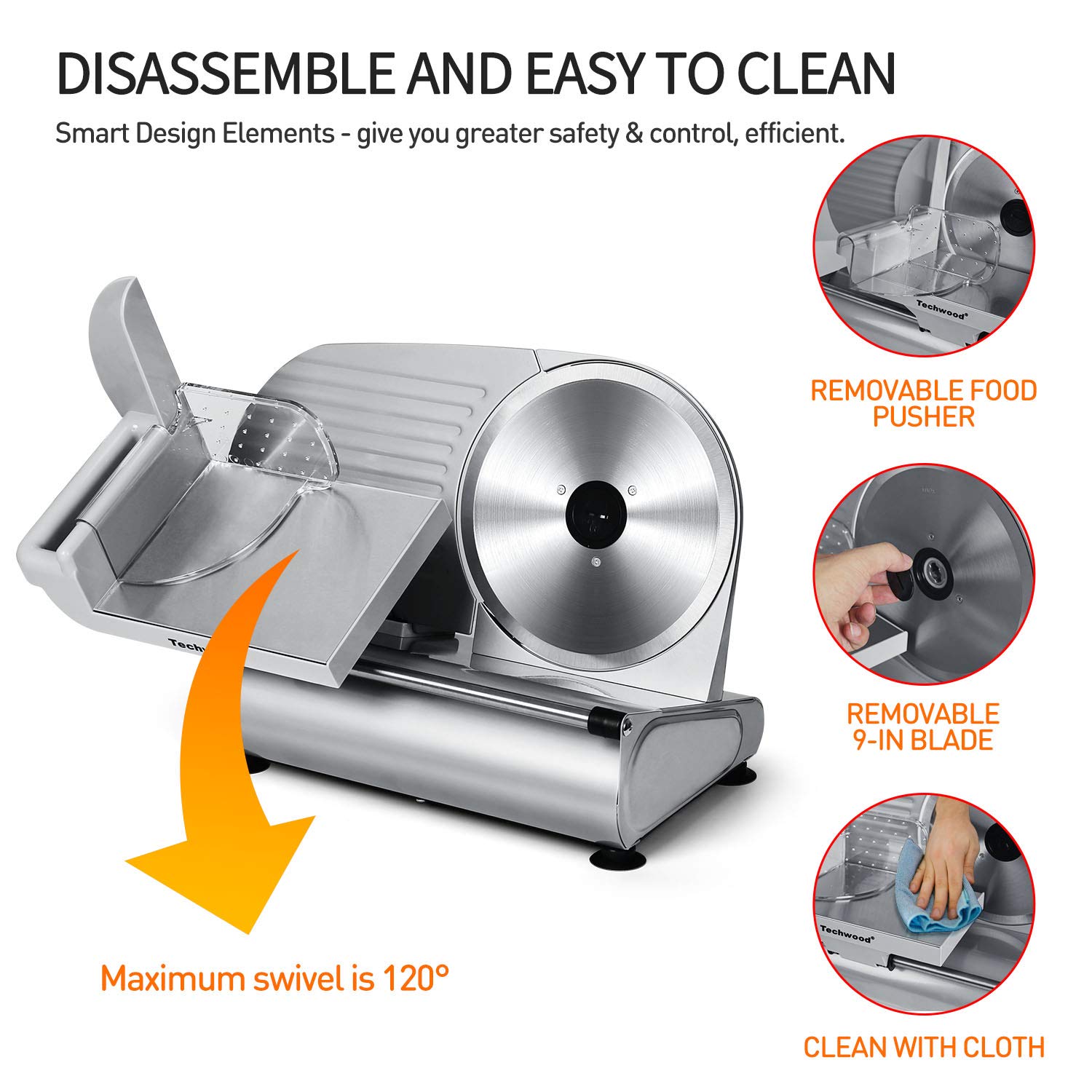 Techwood Electric Deli Meat Slicer - 9