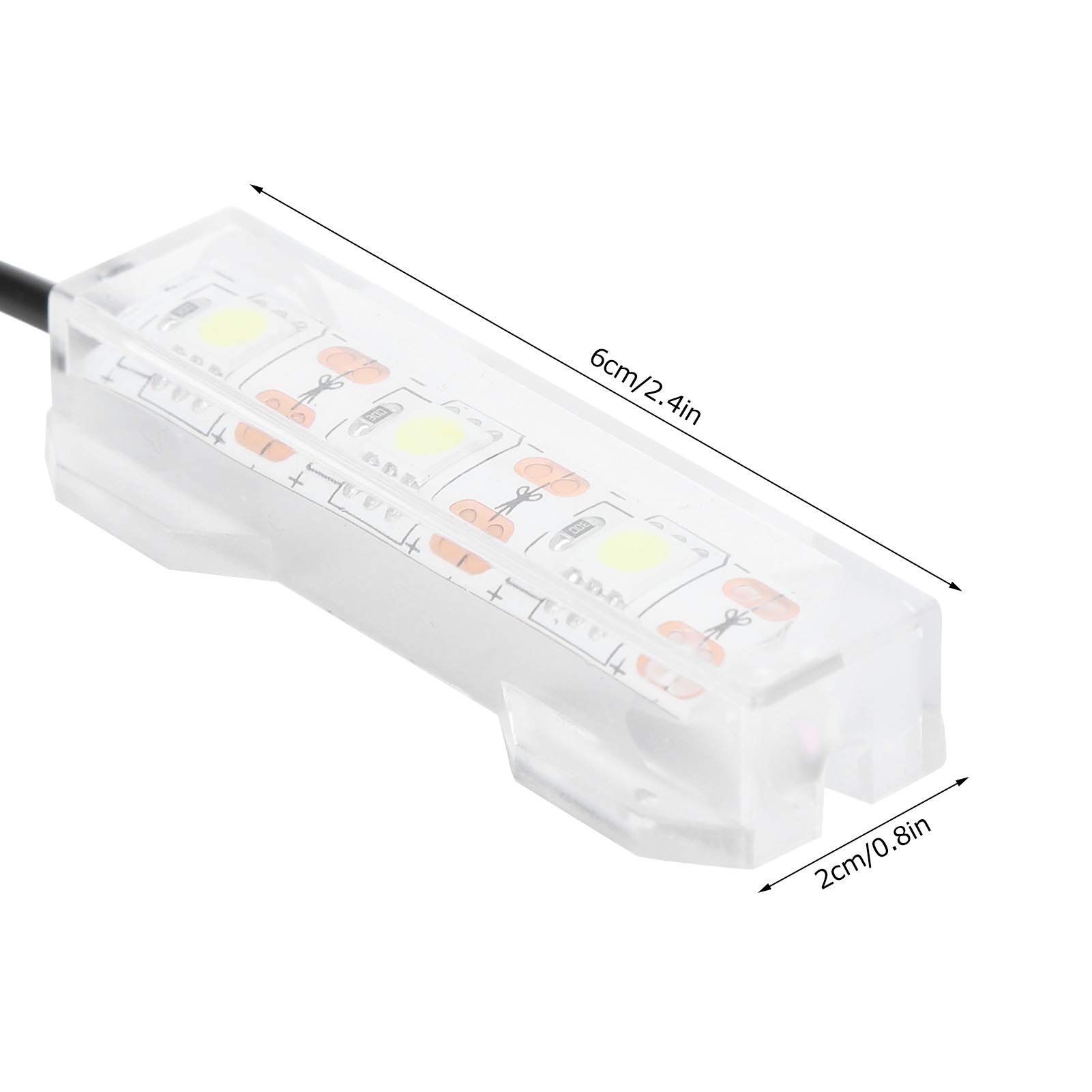 GLOGLOW USB Aquarium LED Light - 6x2cm Mini Water Plant Light for Small Fish Tank, Desktop Decoration | Perfect for Nano Tanks, Betta Fish, Shrimp & Aquatic Plants