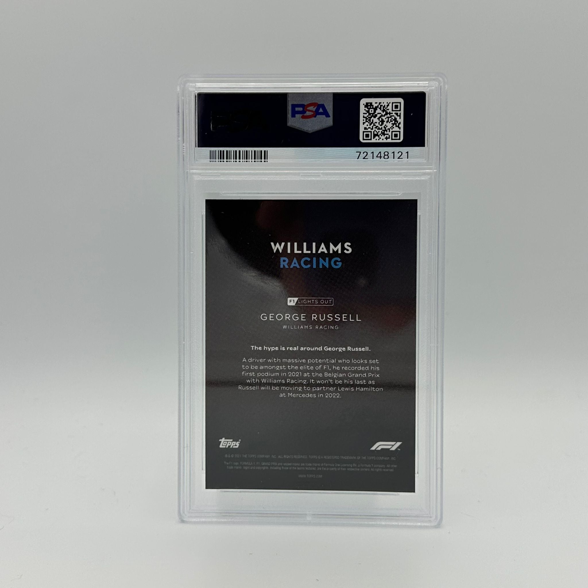 PSA 8 George Russell 52/75 Green Parallel F1 Racing Card - Perfect for Collectors, Fans & Sports Memorabilia Enthusiasts