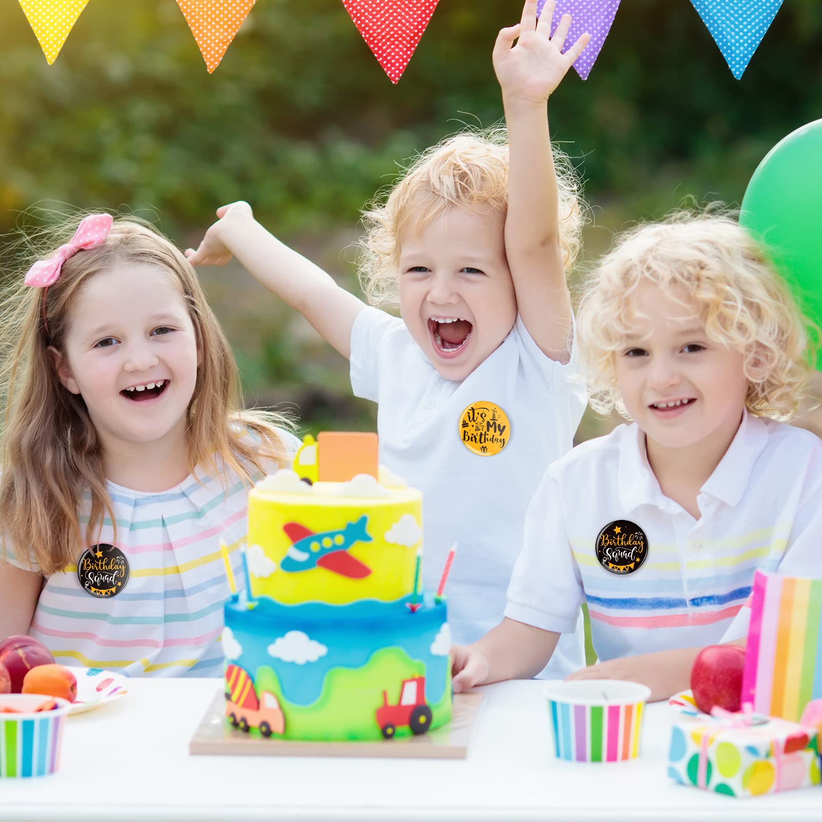 36-Piece Birthday Button Pins Set - 