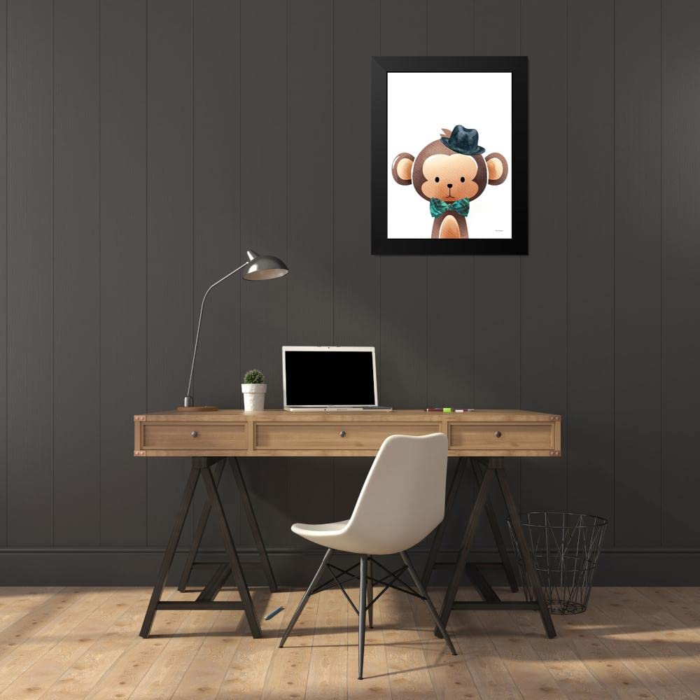 ArtDirect - Seven Trees Design 15x18 Inch Black Modern Framed Wall Art Print 'Gold Sand and Ocean' - Perfect for Living Room, Bedroom & Office Decor