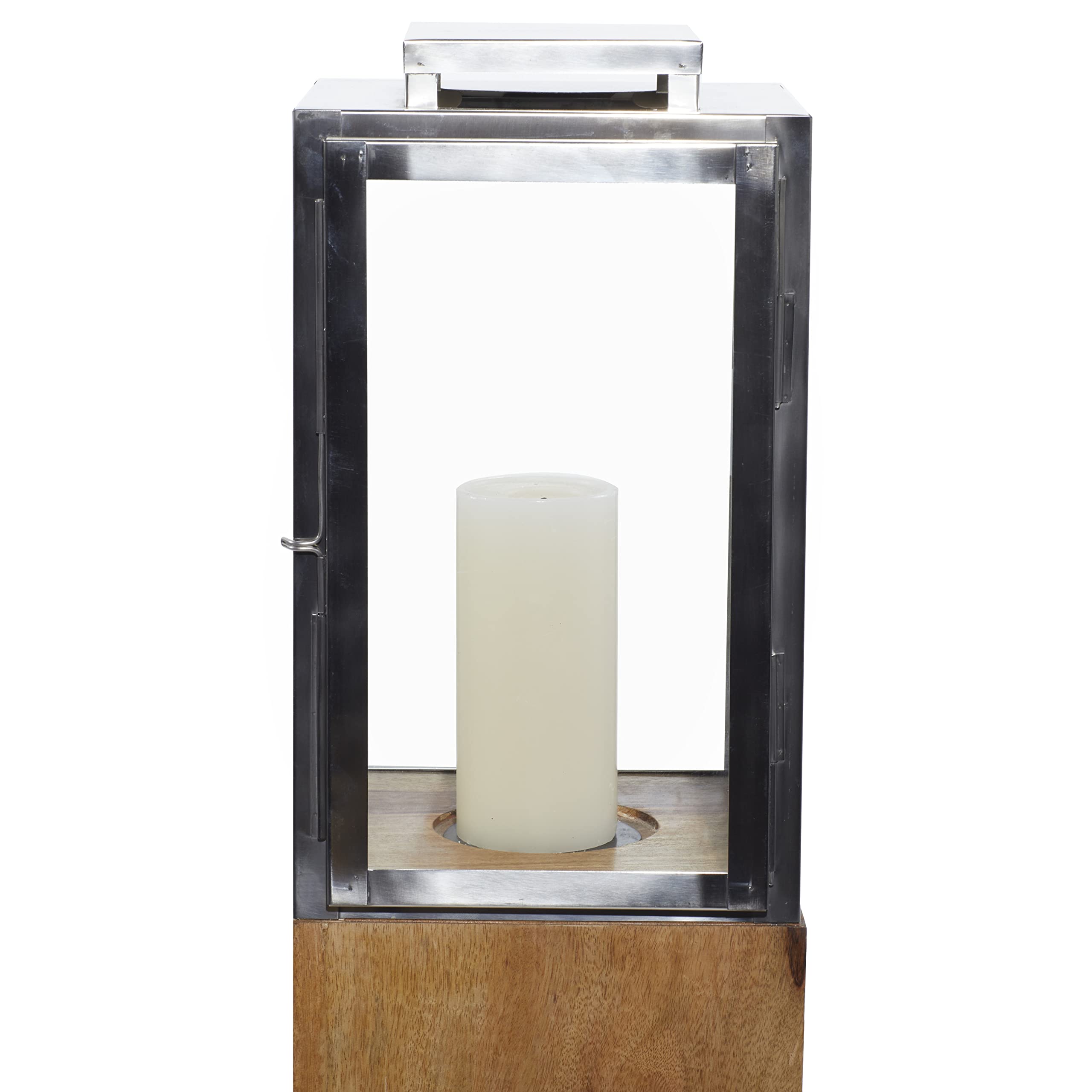 Handmade Mango Wood Candle Lantern - 9