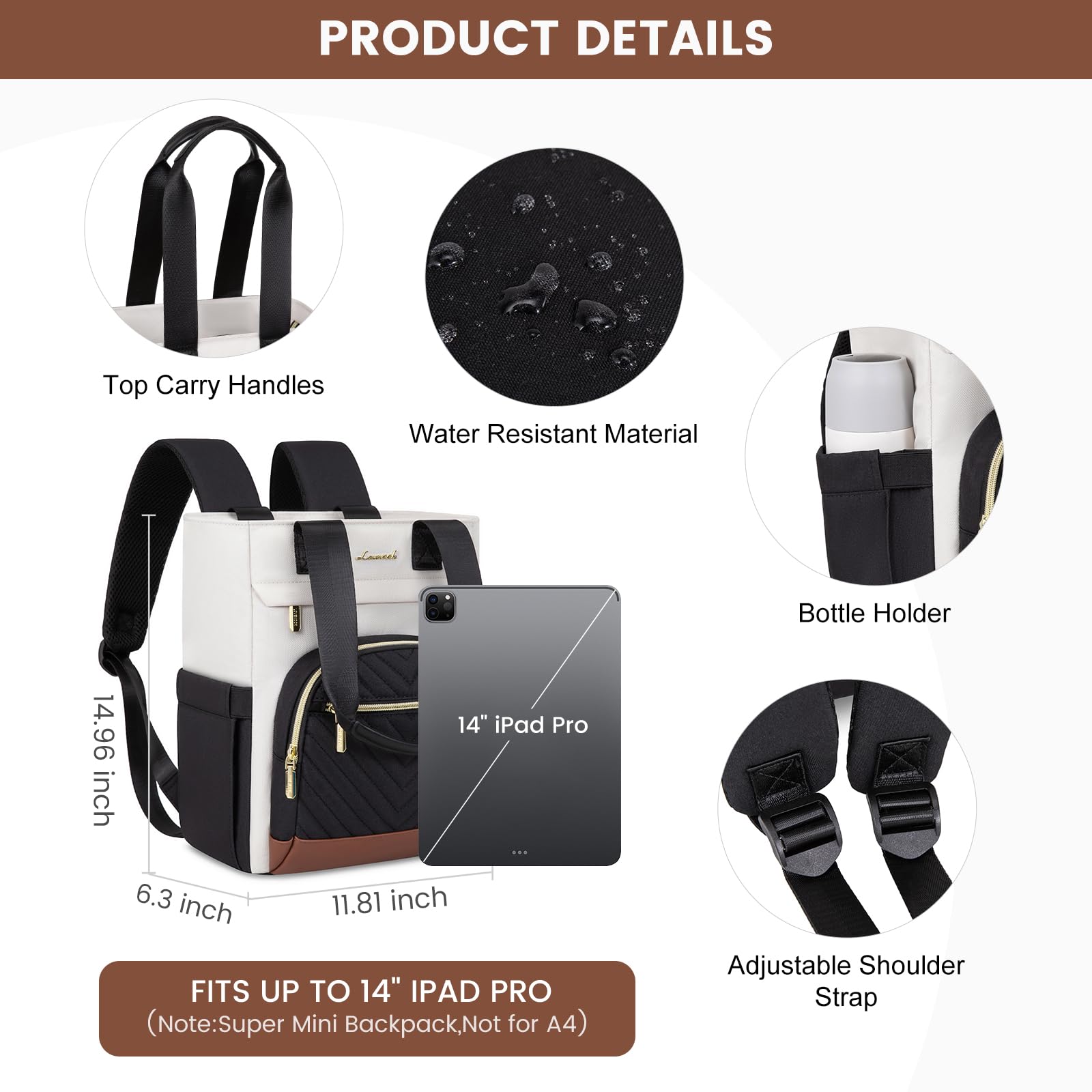 LOVEVOOK Mini Backpack Purse for Women - Waterproof Small Backpack with Convertible Design, Cute Daily Work & Travel Backpack for Women | Perfect for Commuting, Shopping & Weekend Getaways