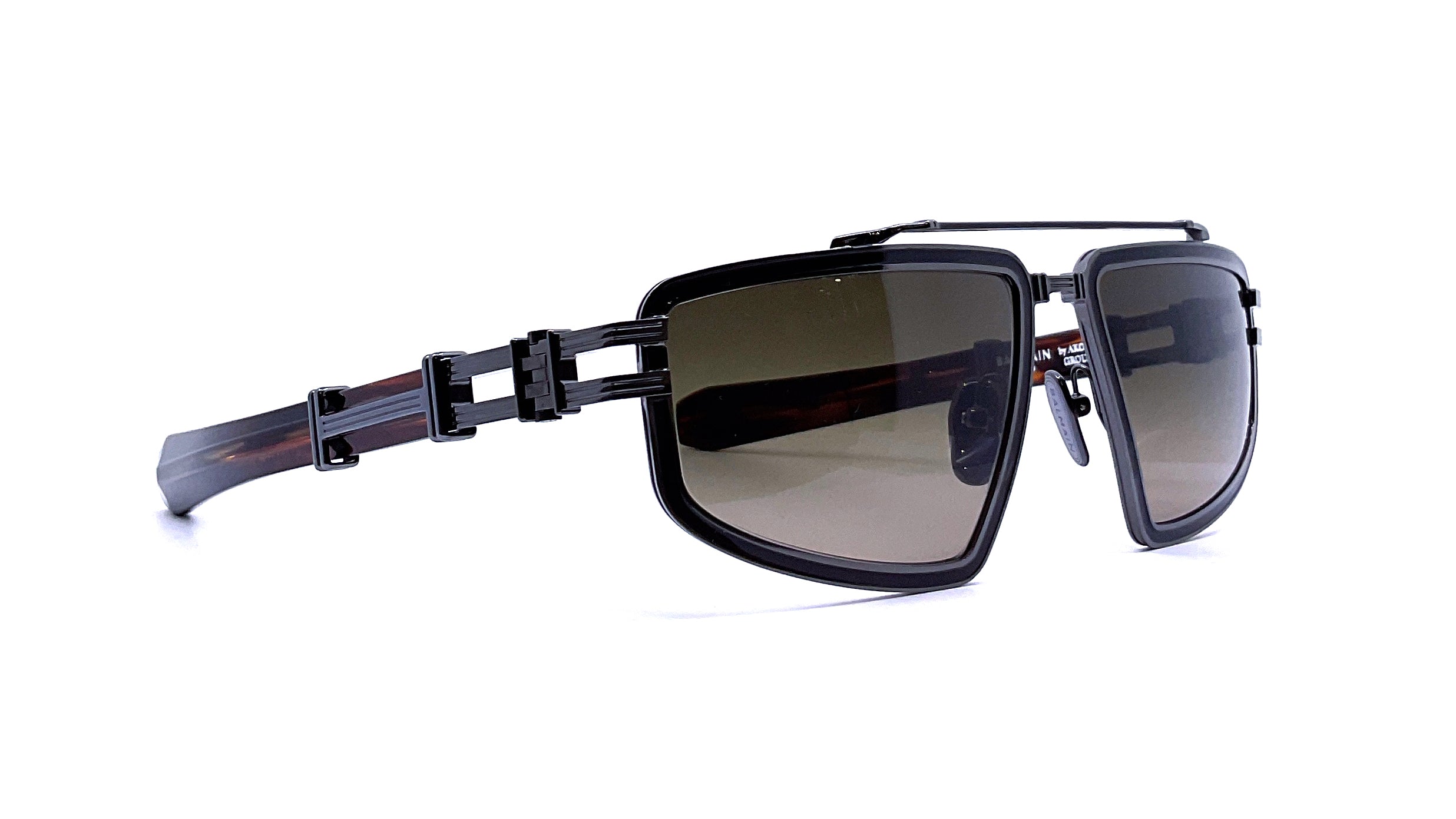 Balmain Titan Sunglasses for Men & Women - Black & Brown Aviator Style - Perfect for Driving, Travel & Outdoor Activities