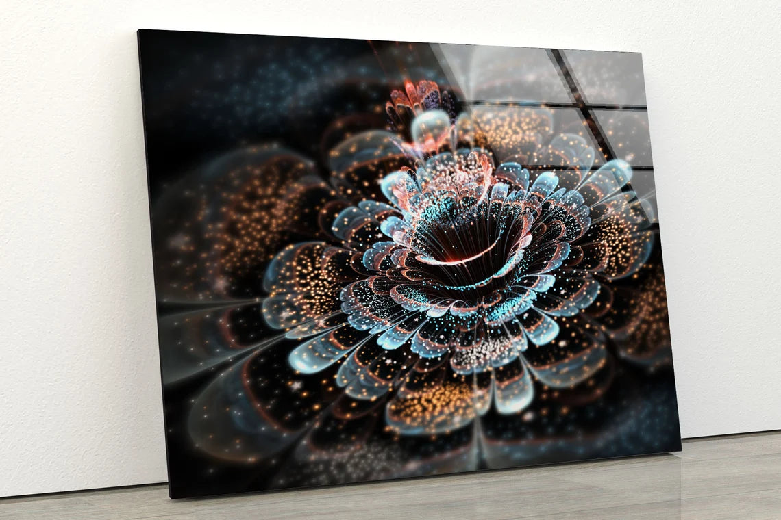 3D Flower Pattern Acrylic Glass Print - Modern Wall Art Decor - 100% Made in Australia - Ready to Hang - Perfect for Living Room, Bedroom & Office Decor