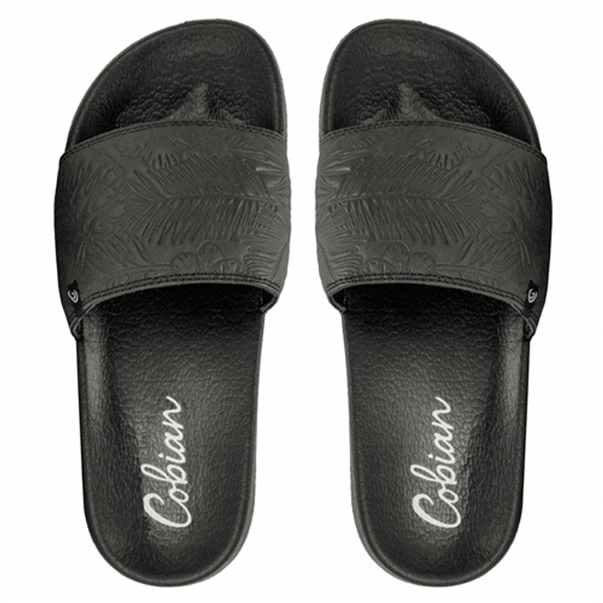 Cobian Bahia Women's Comfortable Slide Sandals - Black | Casual Beach & Pool Wear | Summer Outdoor Walking Shoes