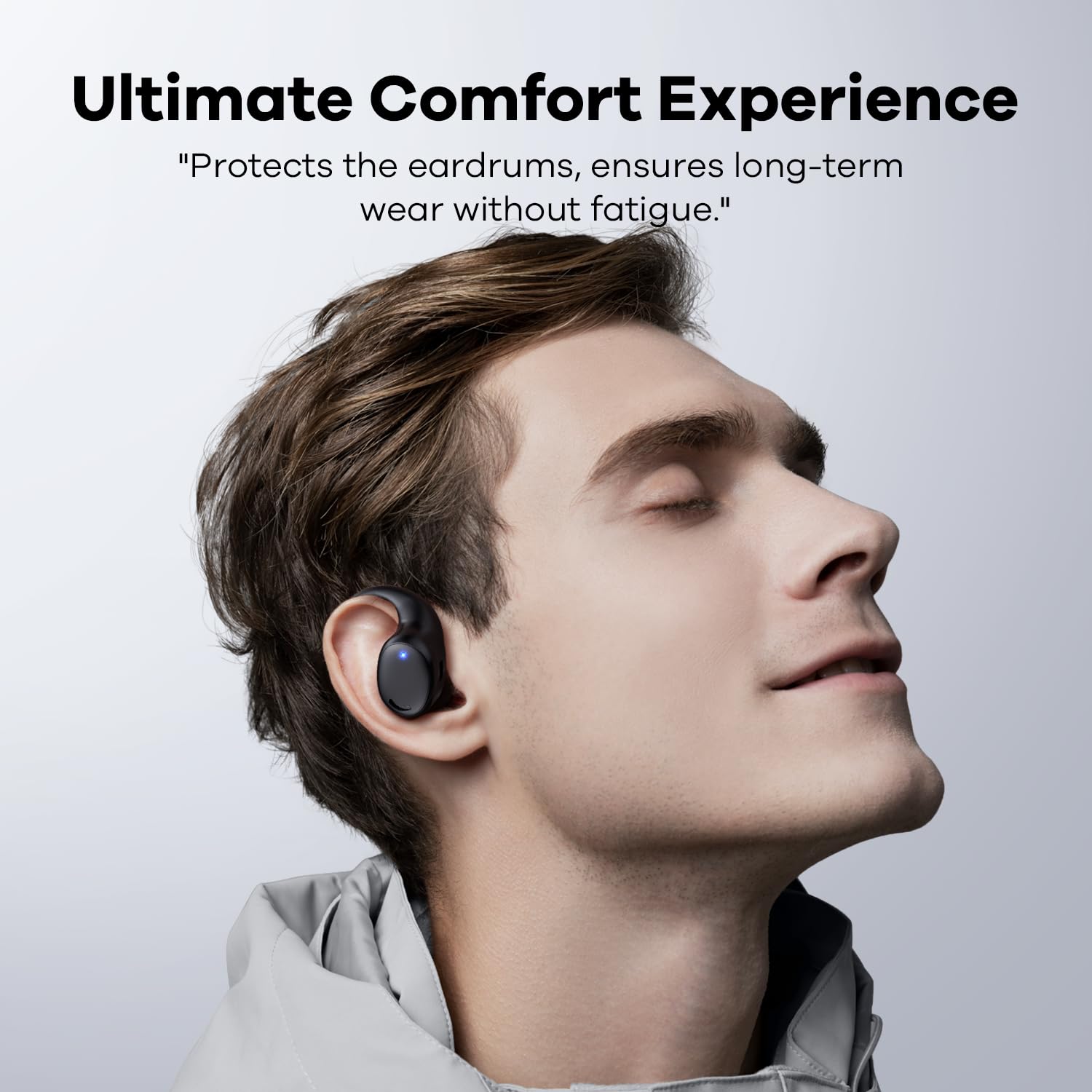 Airflow Pro Open Ear Bluetooth 5.3 Wireless Earbuds - Sweatproof Running Headphones with Immersive Bass for Jogging, Cycling & Outdoor Sports (Black) | Perfect for Gym, Workouts & Active Lifestyle