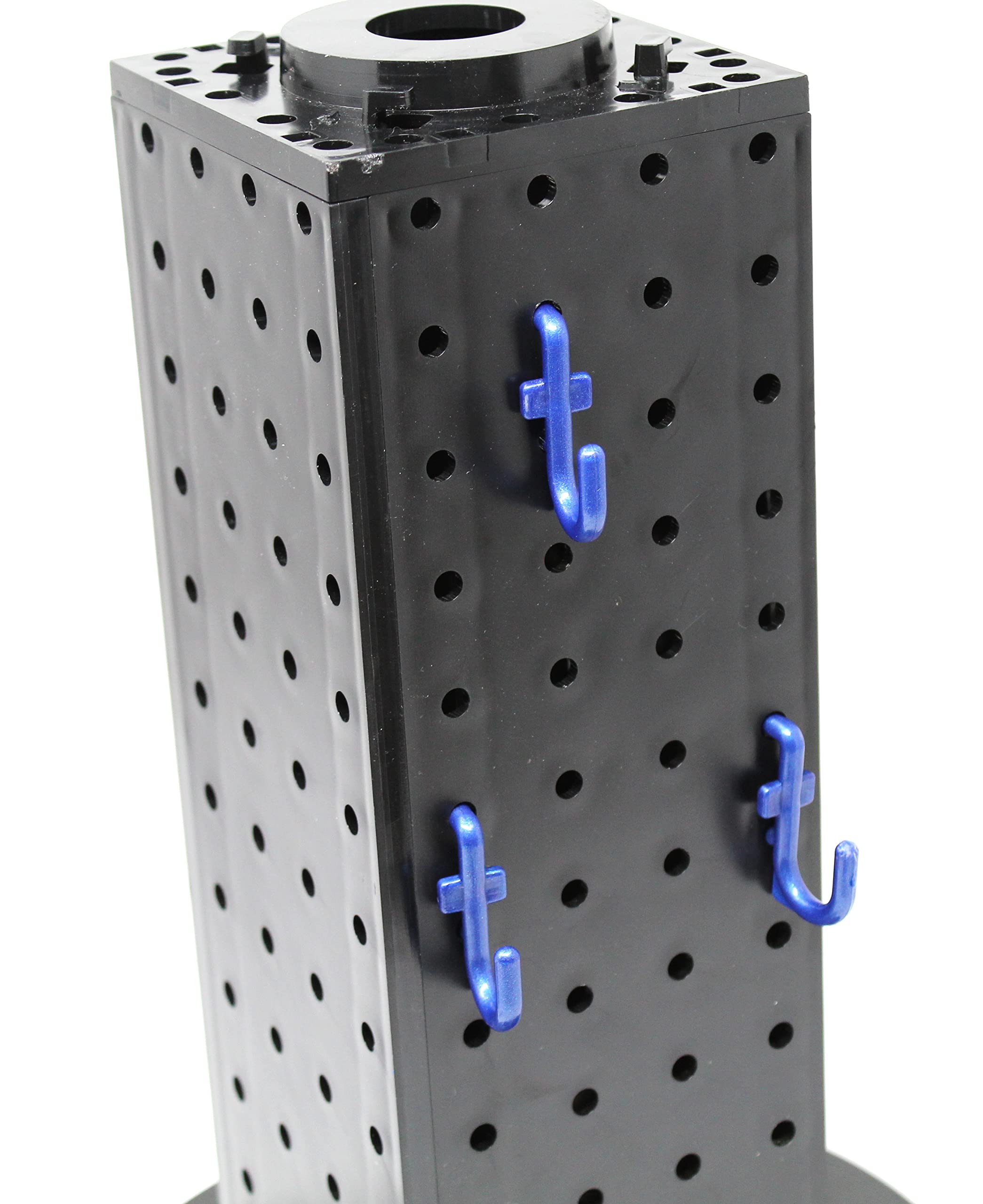 JSP Manufacturing Non-Locking Plastic J-Style Pegboard Hooks - 200pc Blue Garage Tool Organizer | Perfect for Workshop, Craft Room & Home Storage Solutions