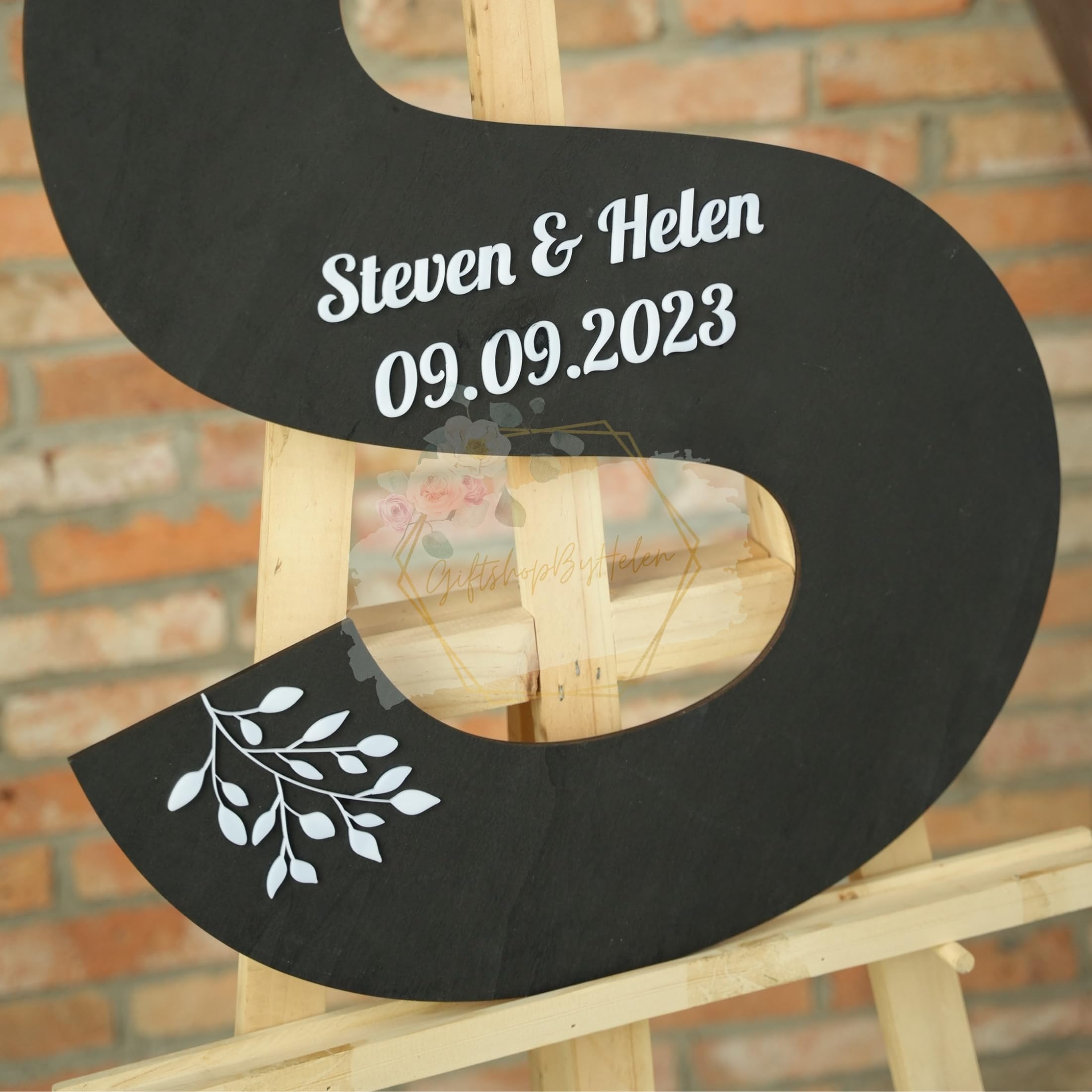 Custom Engraved Wood Wedding Guest Book Alternative - Personalized Black Letter Guest Book Sign for Weddings (12-26 Inch) - Perfect for Reception Entry, Anniversary Gifts & Bridal Showers