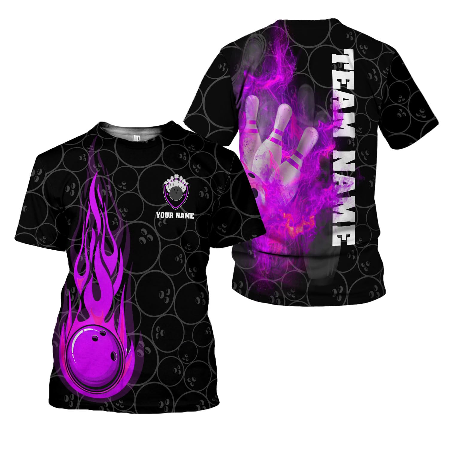 Custom Bowling Shirts with Personalized Names - Unisex Team Bowling Jerseys for Men & Women - Perfect Gift for Bowling Leagues & Tournaments