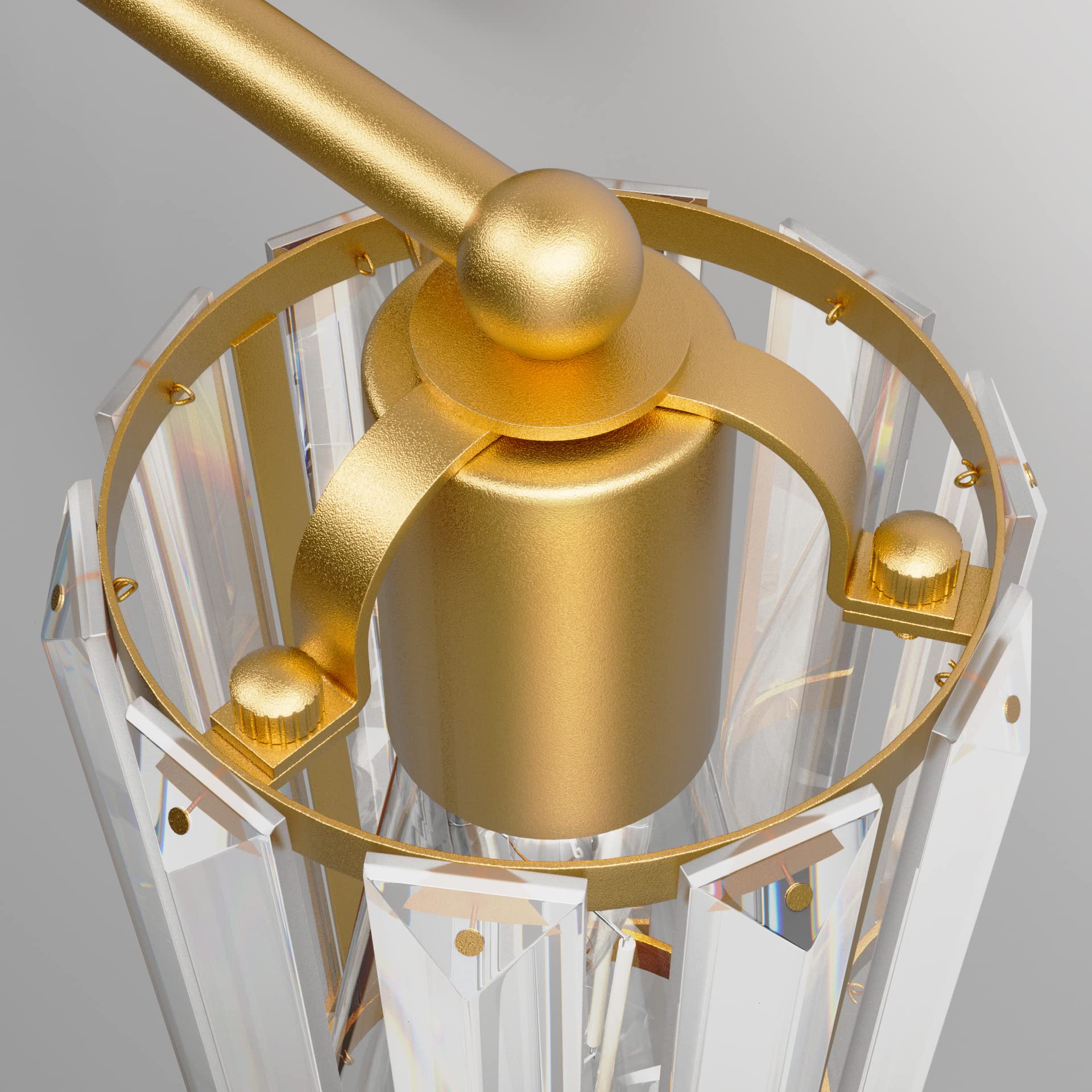 Aipsun Gold Modern Bathroom Vanity Light - 2-Light Crystal Vanity Lighting Fixture for Bathroom Mirror (Bulbs Not Included) | Perfect for Master Bath, Powder Room & Spa-Style Decor
