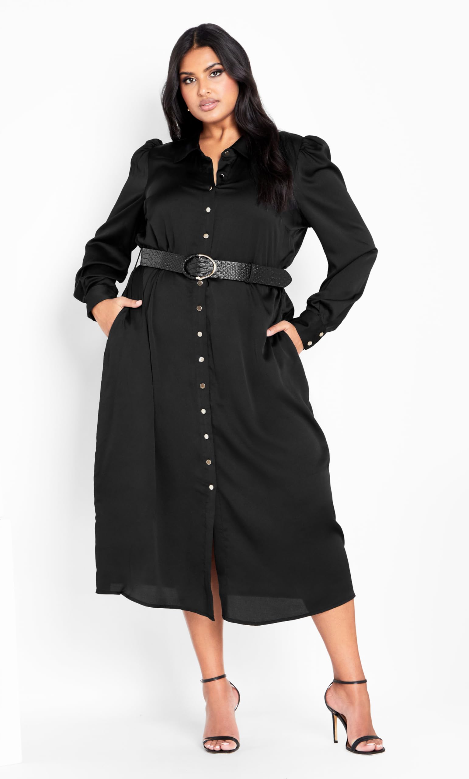 Plus Size Women's Norah Dress - Flattering A-Line Midi Dress for Casual & Office Wear | Comfortable & Stylish for Everyday Outfits