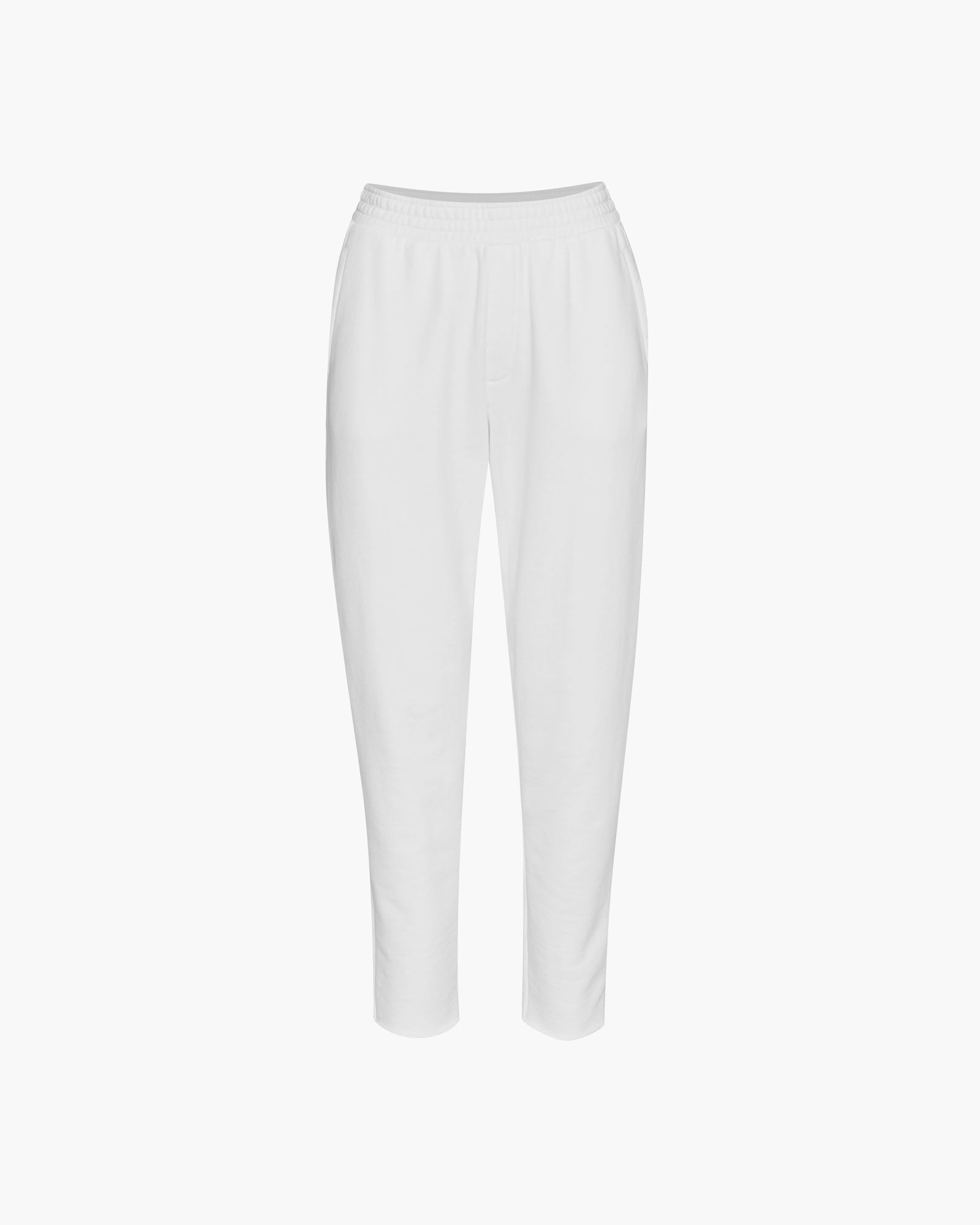 French Terry Cut Off Sweatpants for Women - Soft Cotton Joggers with Elastic Waistband - White Lounge Pants for Yoga, Gym, and Casual Wear