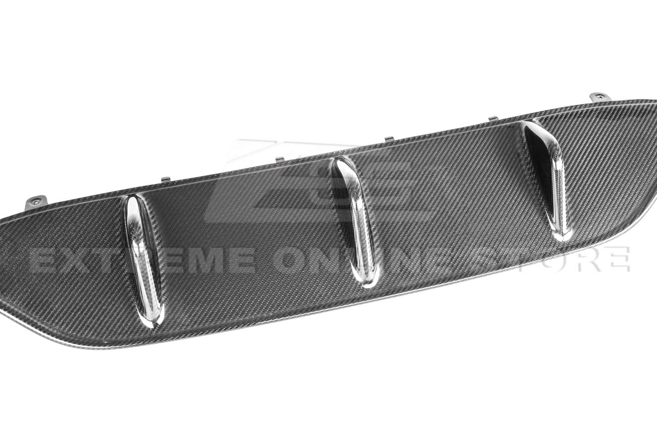 2015-2018 Mercedes Benz W205 C-Class AMG Sport Style Carbon Fiber Rear Bumper Lower Diffuser Replacement - Upgrade Your Car's Aerodynamics & Style for Street Racing & Show Car Events