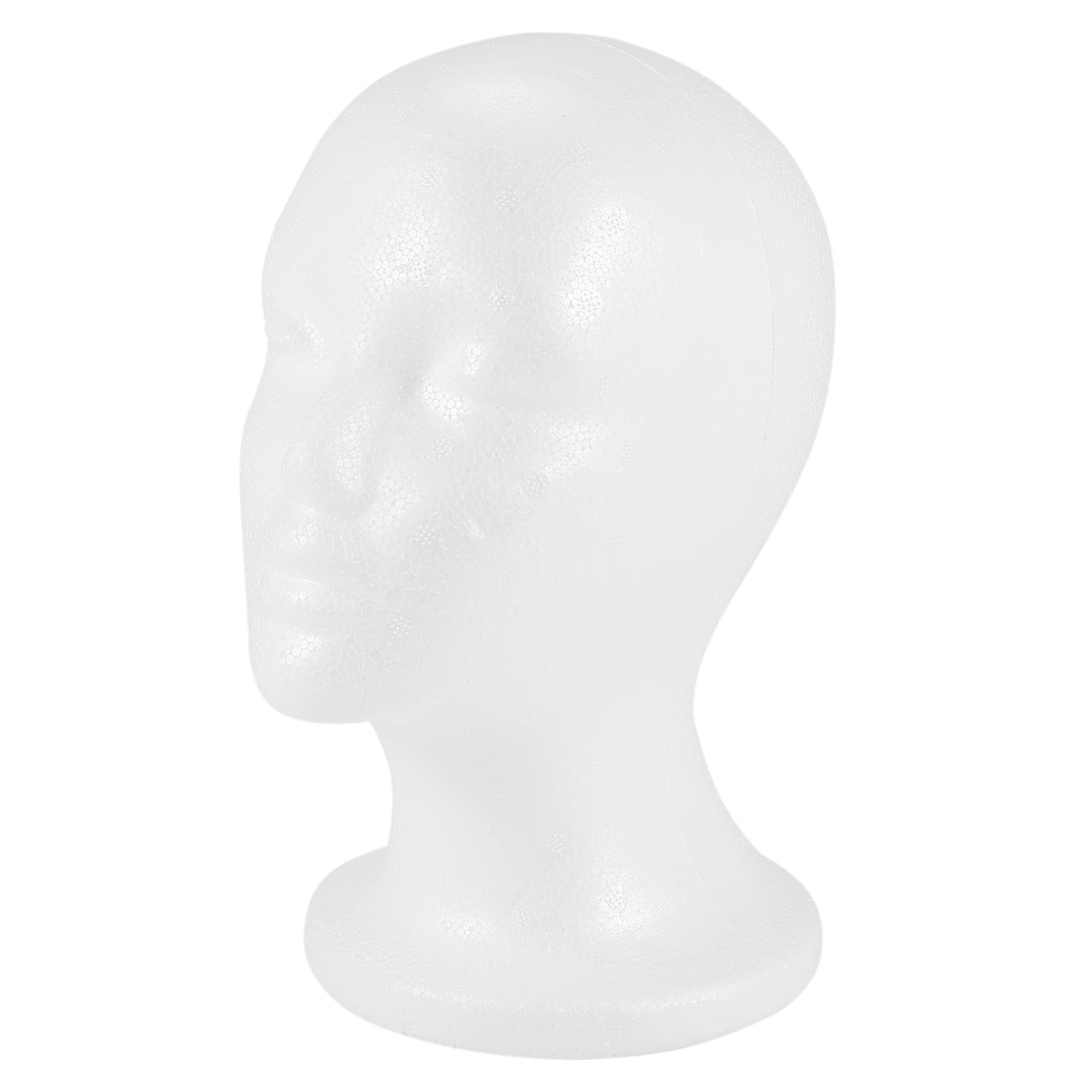 White Female Foam Mannequin Head for Hat & Wig Display - Perfect for Salon, Beauty Shop, and Home Hairstyling Practice