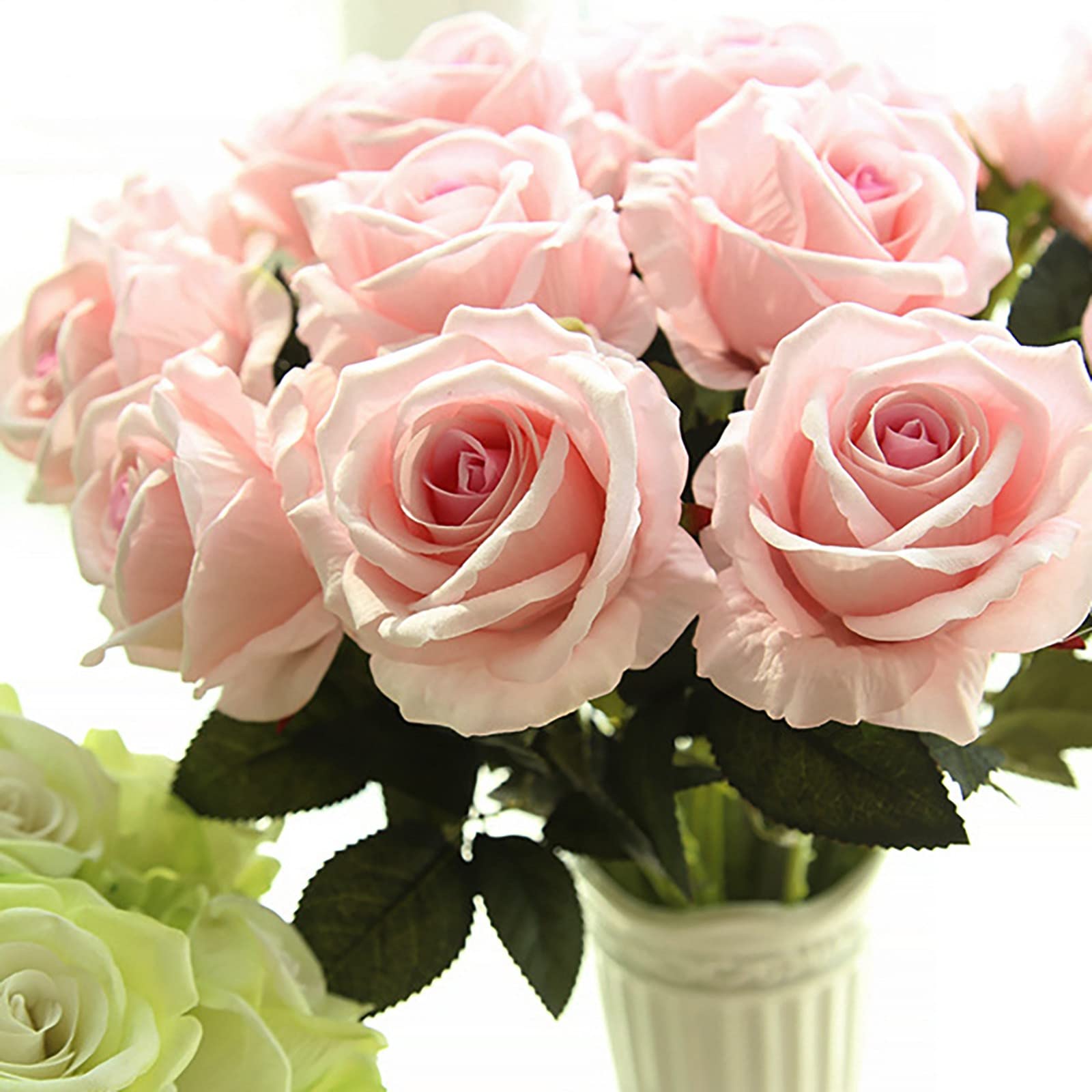 Artificial Poinsettias & Silk Roses - Christmas Wedding Bouquets, Floral Arrangements, Hanging Plants for Holiday Decor, Home & Party Decoration