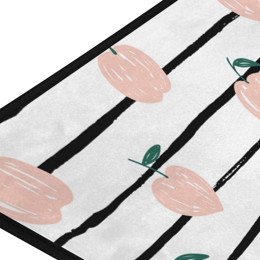 Premium Anti-Fatigue Kitchen Rug - Non-Slip Peach Pattern Runner Carpet for Laundry Room & Entryway (39