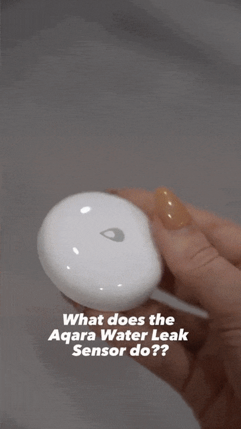 Aqara Smart Water Leak Detector - Wireless Zigbee Sensor for Home Security & Flood Prevention | Bathroom, Kitchen & Basement Protection
