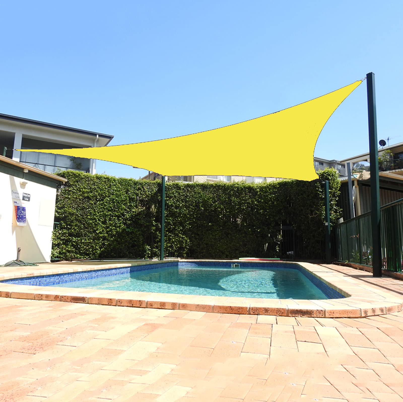 13x13ft Rectangle Shade Sail - Waterproof & Tear-Resistant Outdoor Sun Canopy for Backyard, Garden, Poolside, and Patio Shade