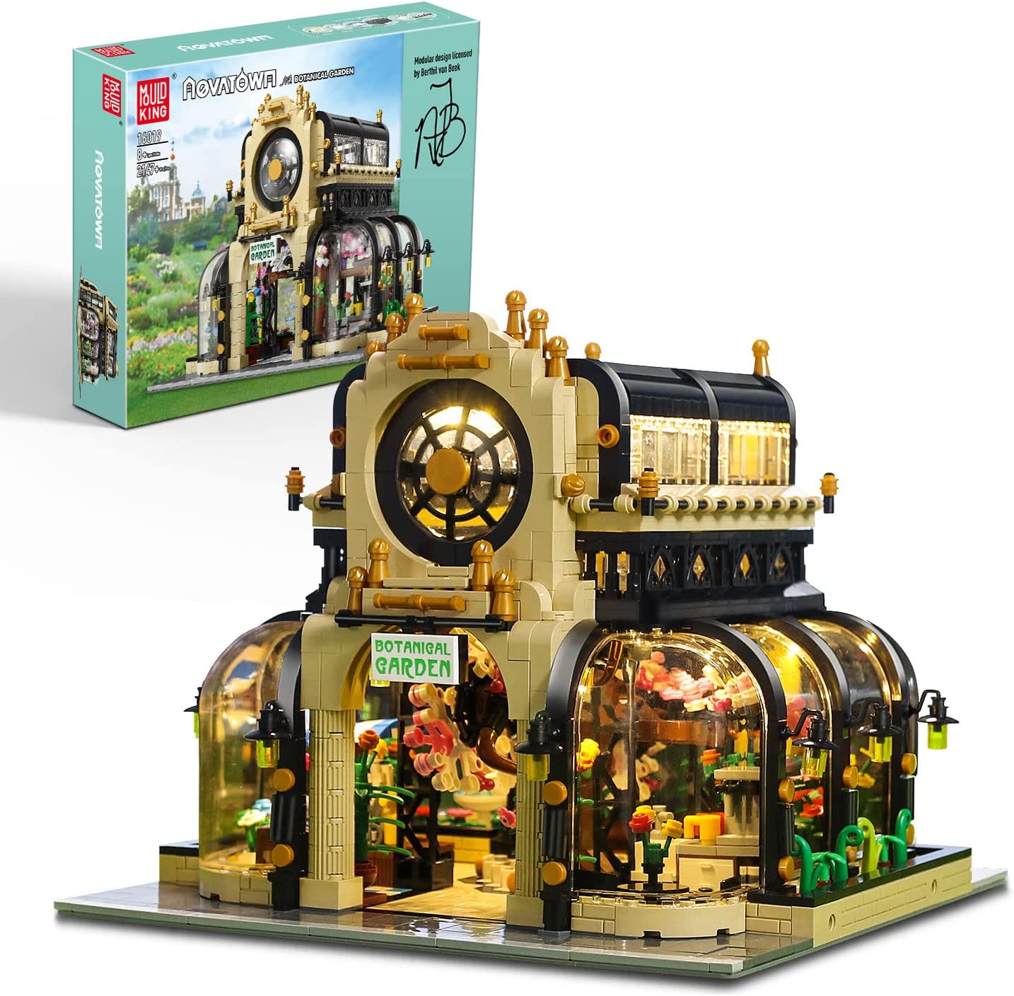 Mould King 16019 The Botanical Garden MOC Building Blocks Set - 2,147 Pieces for Adults, Creative DIY Flower Plant Model Kit | Perfect for Home Decor, Office Display & Relaxing STEM Activity