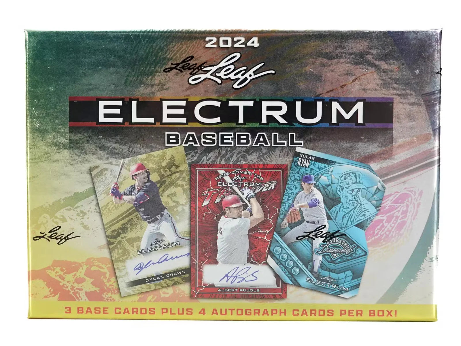 2024 Leaf Electrum Baseball Hobby Box - 12 Packs with Autographs & Memorabilia Cards - Collectible Trading Cards for Baseball Fans - Perfect for Collectors, Gifts, and Fantasy Sports Enthusiasts
