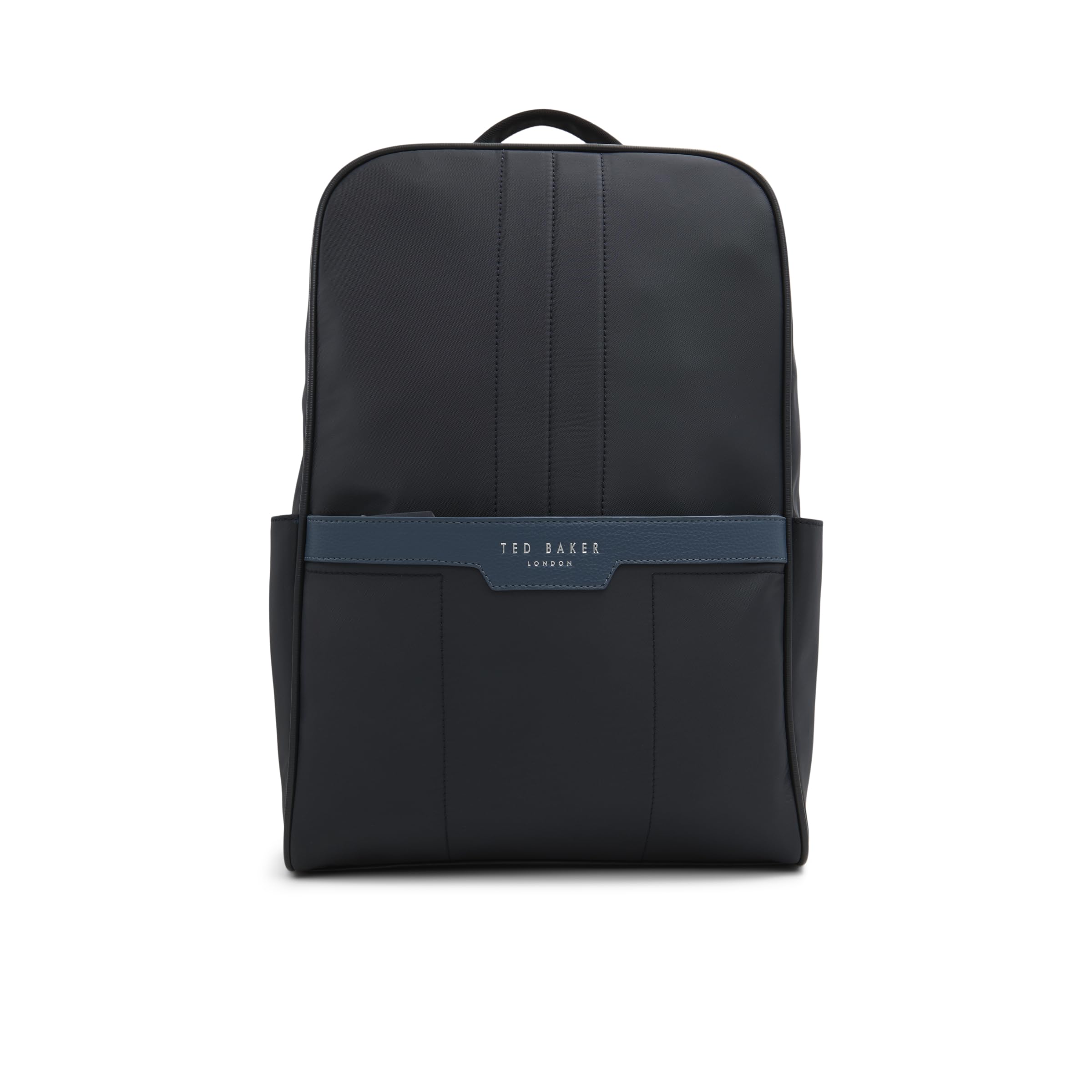 Ted Baker Men's Aldeburghs Backpack - Navy Blue Medium Size Laptop Bag for Work, Travel & College | Stylish Water-Resistant Business Backpack with USB Charging Port