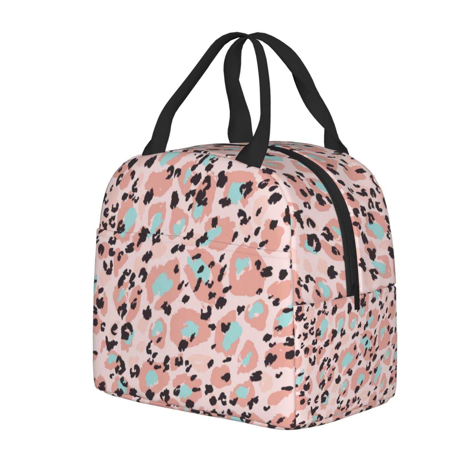 Leopard Print Insulated Lunch Box - Reusable Lunch Bag for Women & Men, Perfect for Office, Camping, Hiking, Picnics, Beach & Travel | Keep Food Fresh for Work, School or Outdoor Adventures