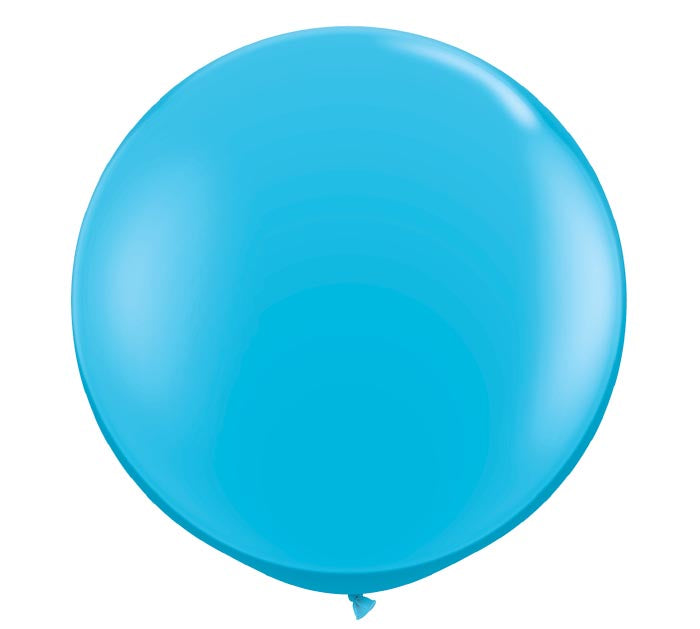 Large 3 Foot Round Robins Egg Blue Latex Balloon for Birthday Parties, Baby Showers & Wedding Decorations