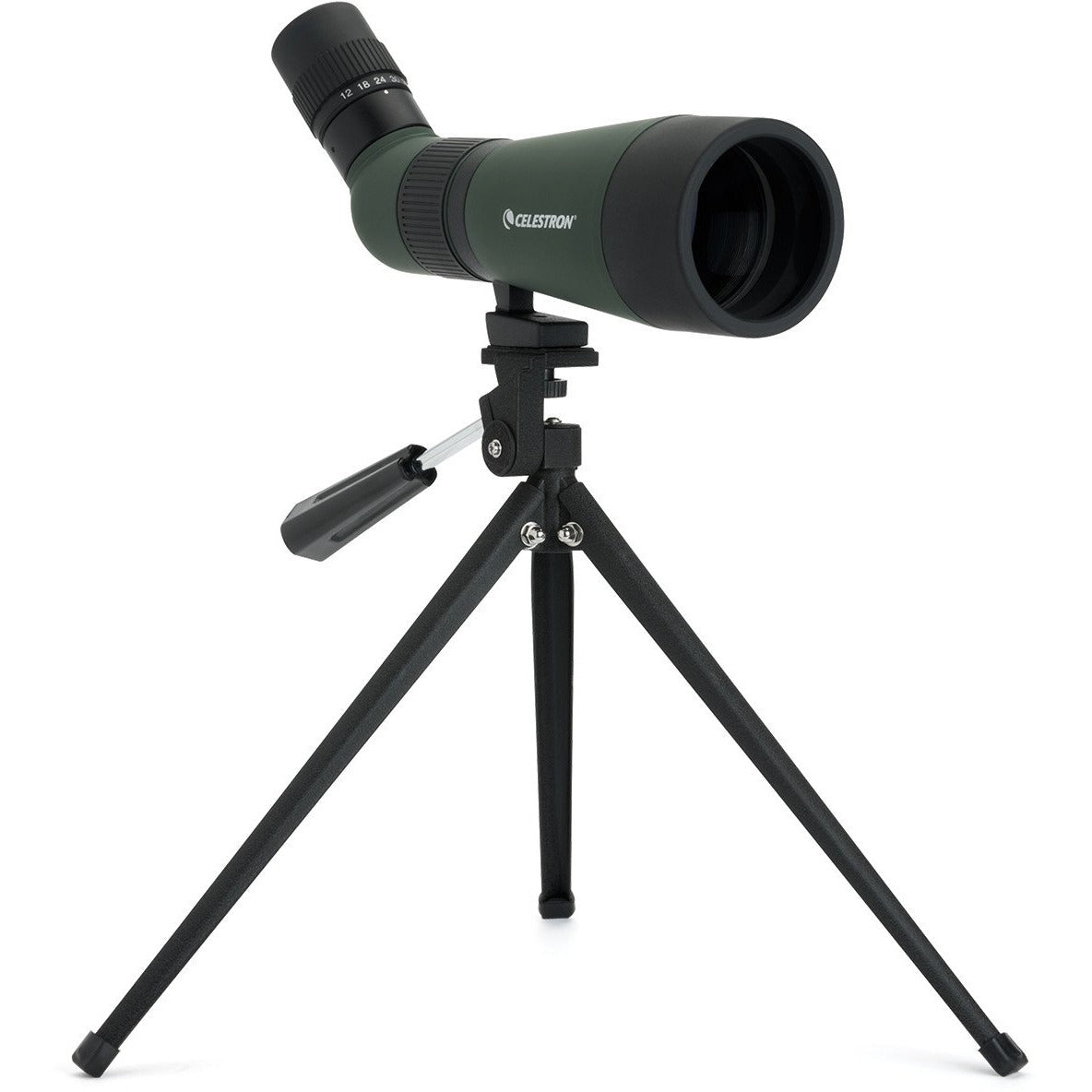 LandScout 12-36x60mm Angled Zoom Spotting Scope with Tabletop Tripod - Compact & Portable for Bird Watching, Hunting, and Outdoor Adventures